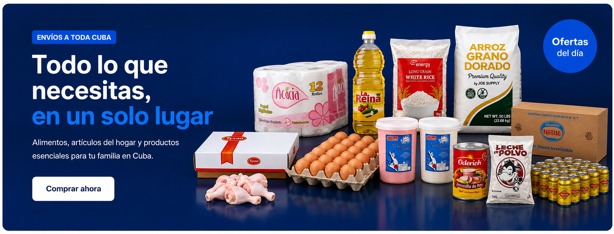 RCH Global Market — productos esenciales para tu familia en Cuba